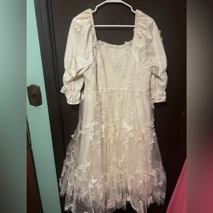 Ivy City Monarch Dress. White butterfly bridal